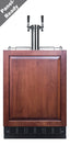 Commercial dual tap kegerator designed for built-in applications