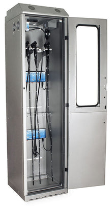 SureDry Painted Low Carbon Steel 24" Wide Scope Drying Cabinet, Capacity of 6 Scopes, Tempered Glass Double Doors, Key L (Model SC8024DRDP-DSS2310)