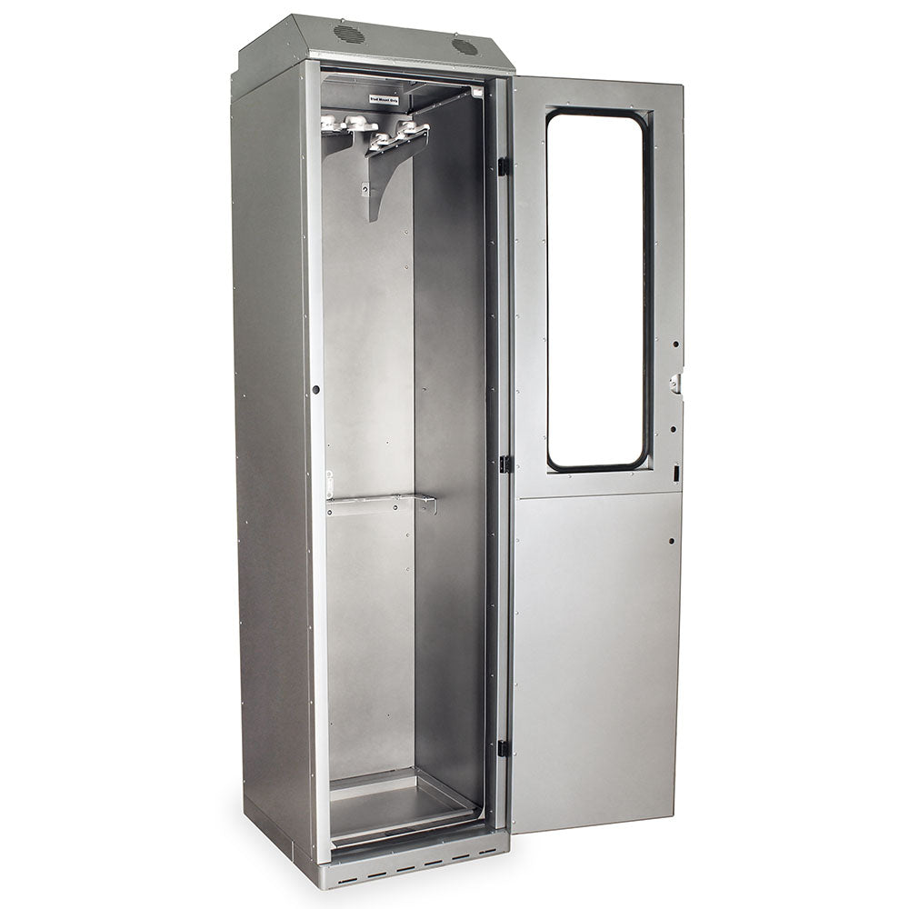SureDry Painted Low Carbon 24" Wide  Steel Scope Drying Cabinet, Capacity of 6 Scopes, Tempered Glass Double Doors, Key Main image