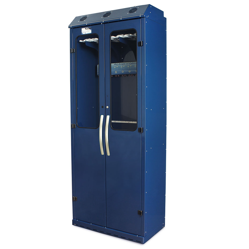 SureDry Painted Low Carbon Steel 36" Wide Scope Drying Cabinet, Capacity of 15 Scopes, Tempered Glass Double Doors, Key