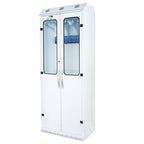 SureDry Painted Low Carbon Steel 36" Wide Scope Drying Cabinet, Capacity of 15 Scopes, Tempered Glass Double Doors, Key