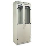 SureDry Painted Low Carbon Steel 36" Wide Scope Drying Cabinet, Capacity of 8 Scopes, Tempered Glass Double Doors, Key (Model SC8036DRDP-8-DSS3308)