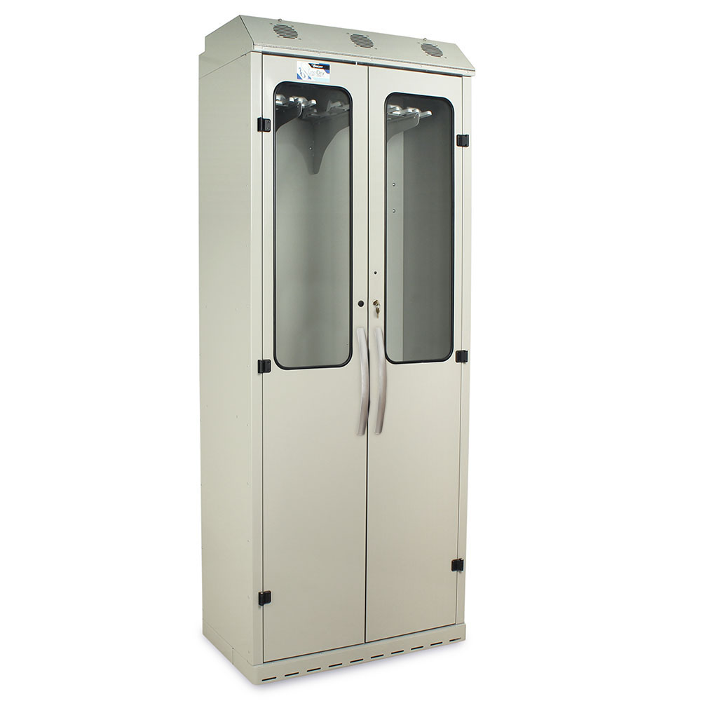 SureDry Painted Low Carbon Steel 36" Wide Scope Drying Cabinet, Capacity of 8 Scopes, Tempered Glass Double Doors, Key (Model SC8036DRDP-8-DSS3308)
