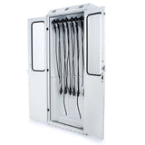 SureDry Painted Low Carbon Steel 36" Wide Scope Drying Cabinet, Capacity of 8 Scopes, Tempered Glass Double Doors, Key (Model SC8036DRDP-8-DSS3308)