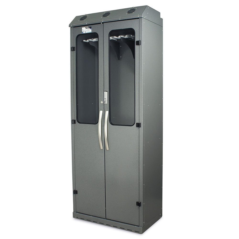 SureDry Painted Low Carbon Steel 36" Wide Scope Drying Cabinet, Capacity of 16 Scopes, Tempered Glass Double Doors, Bas