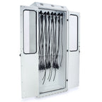 SureDry Painted Low Carbon Steel 36" Wide Scope Drying Cabinet, Capacity of 8 Scopes, Tempered Glass Double Doors, Basi (Model SC8036DREDP-8)