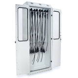 SureDry Painted Low Carbon Steel 36" Wide Scope Drying Cabinet, Capacity of 8 Scopes, Tempered Glass Double Doors, Basi (Model SC8036DREDP-8)