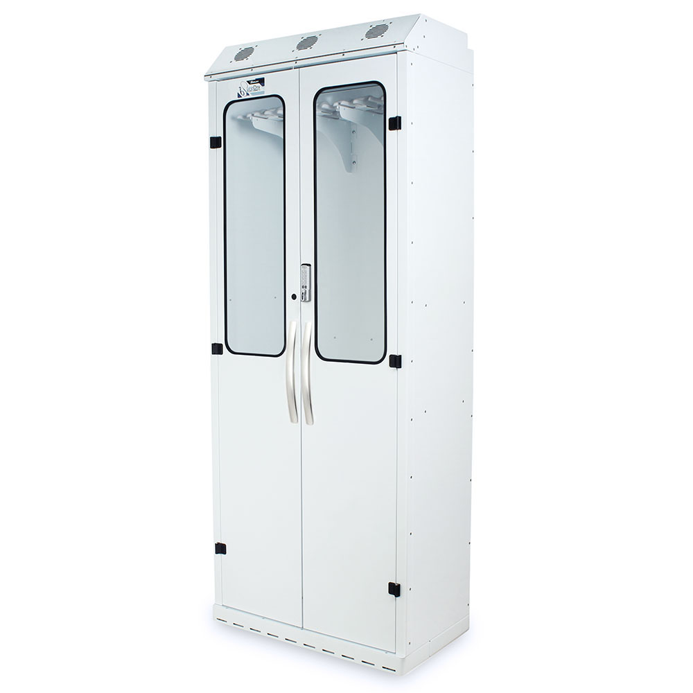 SureDry Painted Low Carbon Steel 36" Wide Scope Drying Cabinet, Capacity of 8 Scopes, Tempered Glass Double Doors, Basi (Model SC8036DREDP-8)