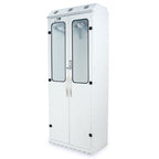 SureDry Painted Low Carbon Steel 36" Wide Scope Drying Cabinet, Capacity of 16 Scopes, Tempered Glass Double Doors, Bas