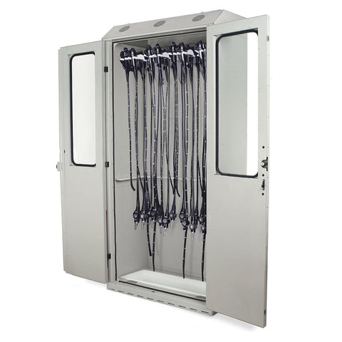 Harloff Sure-Dry Low Carbon Steel 44" Wide Deep Scope Drying Cabinet, Capacity of 16 Scopes with extra spacing for ease