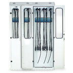 SureDry Painted Low Carbon Steel 60" Wide Scope Drying Cabinet (2 each 30" cabinets), Capacity of 20 Scopes, Tempered Gl