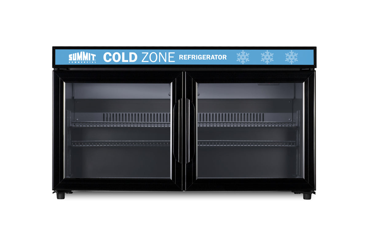 36" wide back bar countertop commercial beverage center with French doors