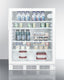 18" wide ADA compliant glass door refrigerator for built-in or freestanding use, with digital controls, lock, and LED li