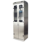 SureDry Stainless Steel 30" Wide Scope Drying Cabinet, Capacity of 10 Scopes, Roll up Tambour Door, Key Locking. Positi