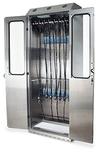 Harloff SureDry Painted Low Carbon Steel 60" Wide Scope Drying Cabinet (2 Each 30" Cabinets) Capacity of 20 Scopes,