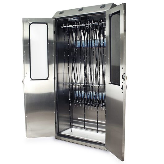 SureDry High Volume 16 Scope Cabinet with Dri-Scope Aid ‚® , Stainless, Key Lock, SCSS8044DRDP-DSS3316