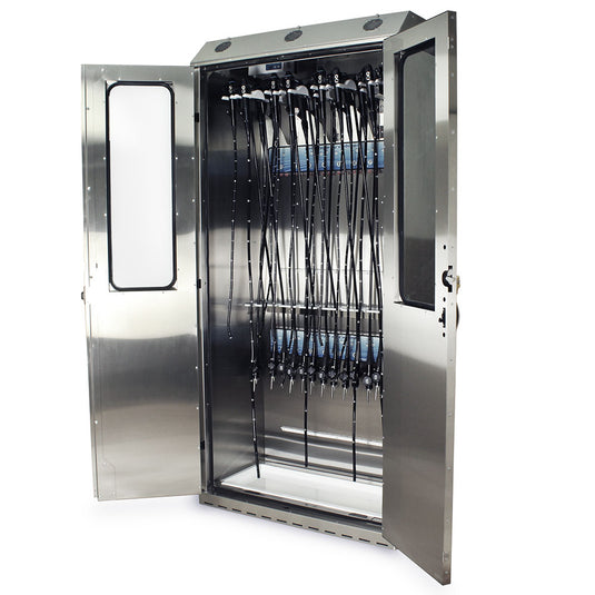 SureDry High Volume 16 Scope Cabinet with Dri-Scope Aid®, Stainless, E-Lock, SCSS8044DREDP-DSS3316