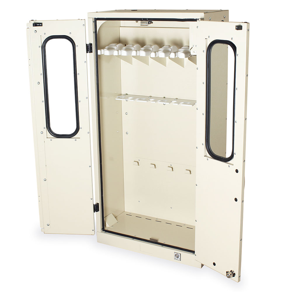 Harloff SureDry Panted Low Carbon Steel Wall Mounted Scope Cabinet, 24" Wide by 48" High – SCW2448DRDP-5ARM