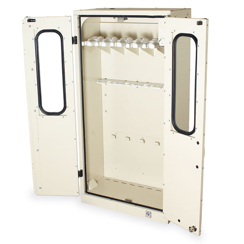 Harloff SureDry Panted Low Carbon Steel Wall Mounted Scope Cabinet, 24" Wide by 48" High – SCW2448DRDP-5ARM