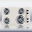 30" wide 220V electric coil cooktop in bisque porcelain finish