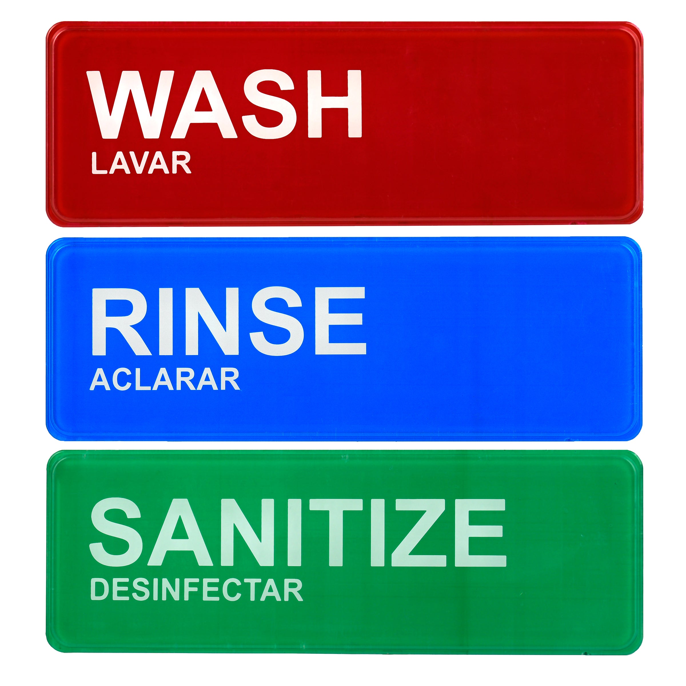 ALPINE INDUSTRIES WASH, RINSE, SANITIZE SIGNAGE 9?X3? Main image