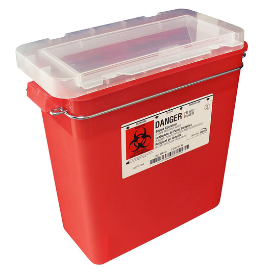 Three Gallon Sharps Disposal Container for M-Series or A-Series Carts, Rail Clip Mount, SHARPSRC