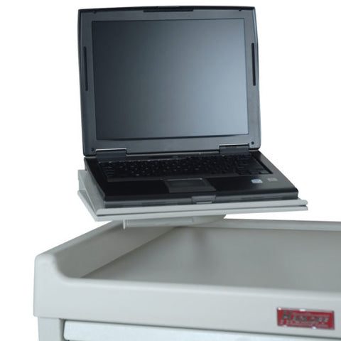Harloff Laptop Shelf for Medical Carts, Adjustable Height and Swivel, SHELF-LAPTOP
