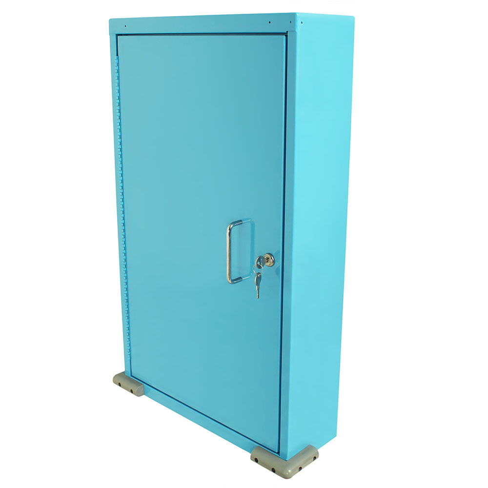 Harloff Side Storage Cabinet, Right Side Mount, with 4 Adjustable Shelves; Locking Door. 30.43" H x 18" W x 6.7" D. For