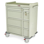 Aluminum Universal Line, WIDE Punchcard Cart, Keylocking. Standard Package Includes Large Drawer Dividers, Pull-Out Sid