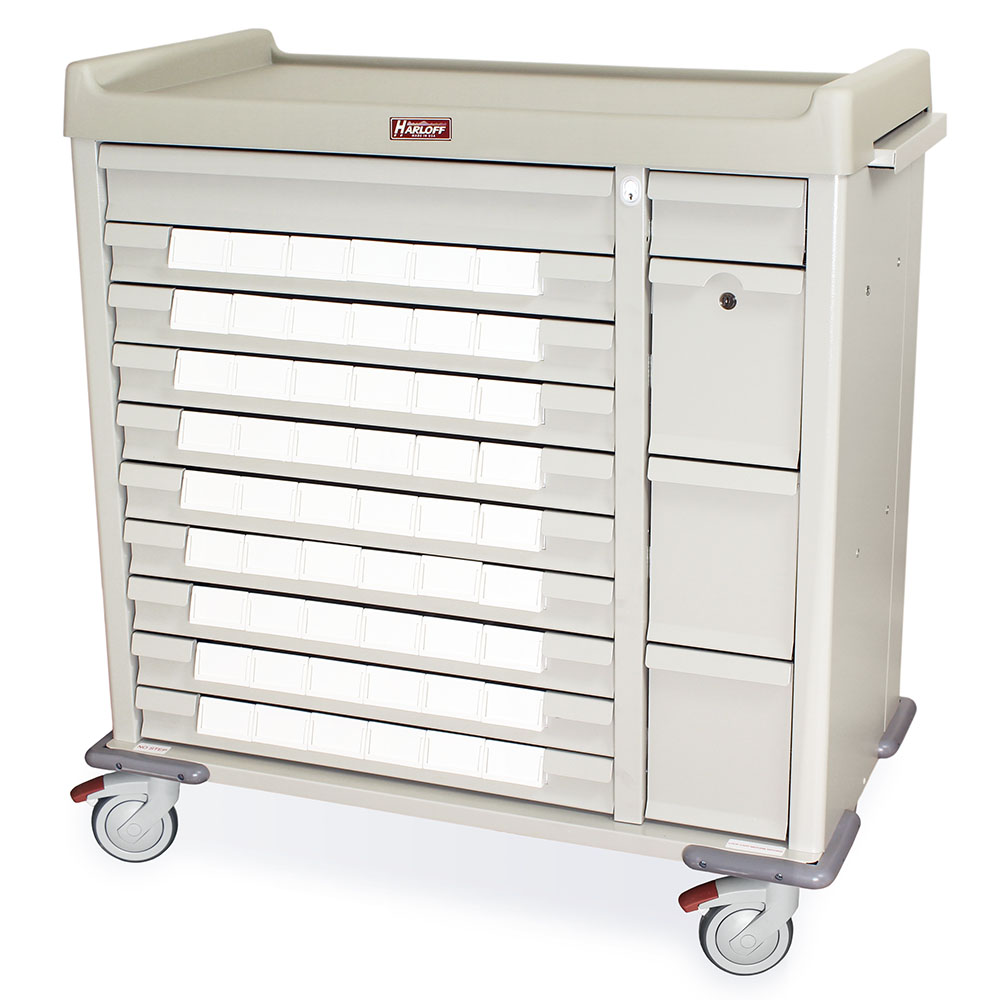 Harloff Standard Line Med-Bin Cart ELECTRONIC Locking with Proximity Reader and Keypad – SL54BIN3-ELP