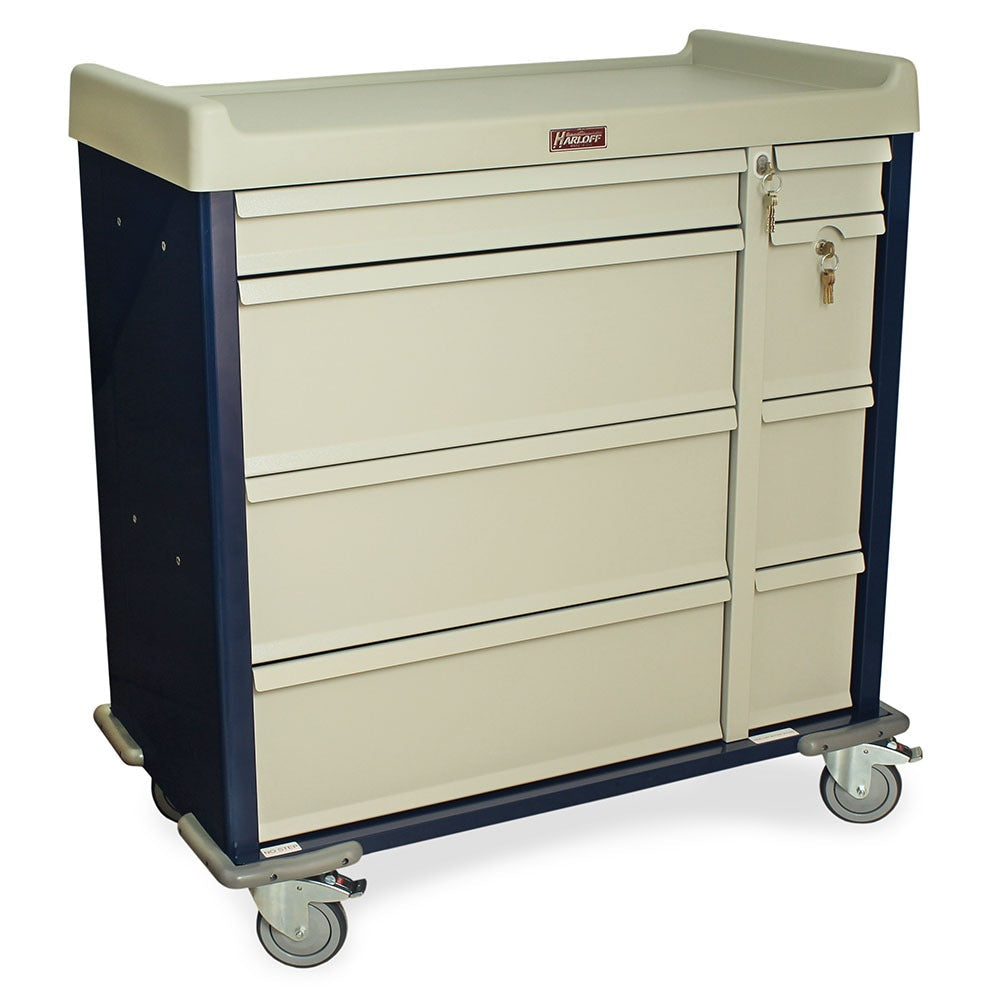 Malignant Hyperthermia Cart with 1.0 Cubic Feet Medical Grade Refrigerator