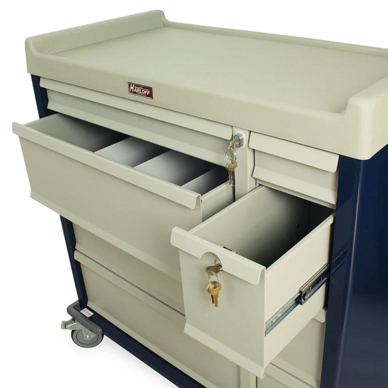 Harloff Standard Punch Card Cart with BEST® Lock on Cabinet, Capacity of 750 Cards, Standard Package Includes Pull-out Main image