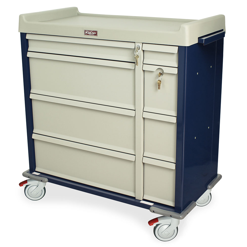 Standard Punch Card Cart with BEST® Lock on Cabinet, Capacity of 750 Cards, Standard Package Includes Pull-out Shelf, A 