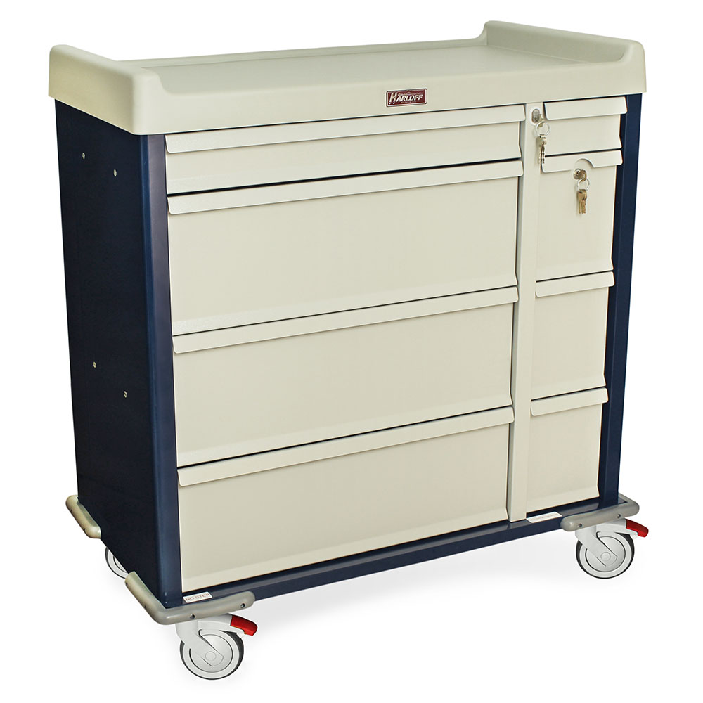 Standard Punch Card Cart with BEST® Lock on Cabinet, Capacity of 750 Cards, Standard Package Includes Pull-out Shelf, A 