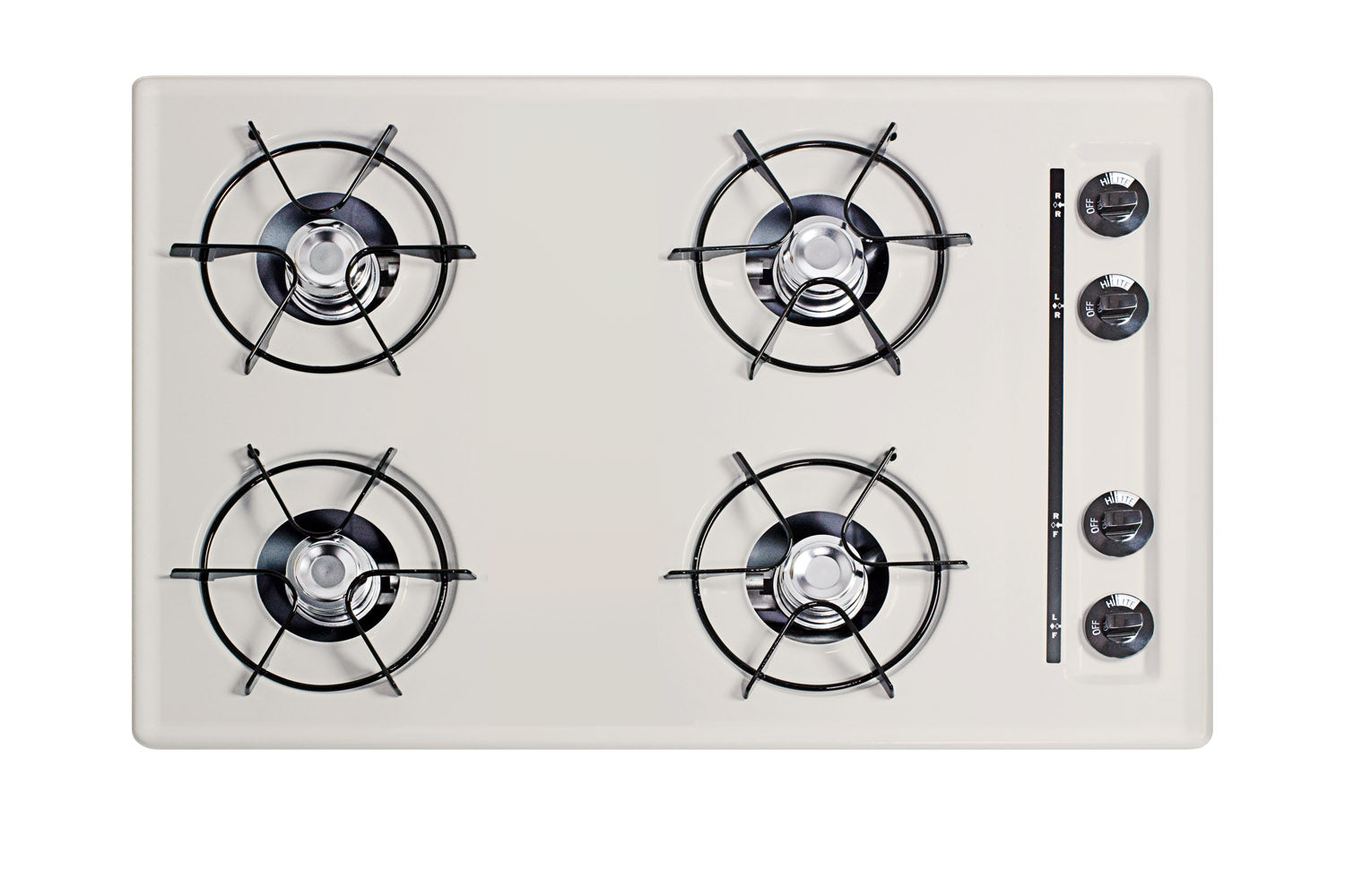 30" wide open burner gas cooktop in bisque with battery start ignition Main image