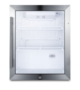 Outdoor compact commercial beverage center with lock