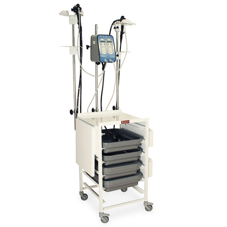 Harloff Scope Transport Cart, Dirty/Clean, All Aluminum Welded construction, Powder Coat – STC-AL8-W