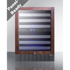 Accucold Dual zone built-in wine cellar with panel-ready glass door, full extension shelves, digital thermostat, and