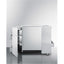 Stainless steel serving cart with SPR627OS outdoor refrigerator
