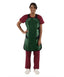 QUICK DROP APRON - .5 mm Light Weight Lead with Collar 22X37 Shimmering Green - Small