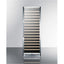171 bottle single-zone wine cellar with glass door, digital thermostat, and stainless steel wrapped cabinet