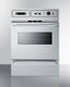 Stainless steel gas wall oven with electronic ignition and digital clock/timer; for cutouts 22 3/8" wide by 34 1/8" high