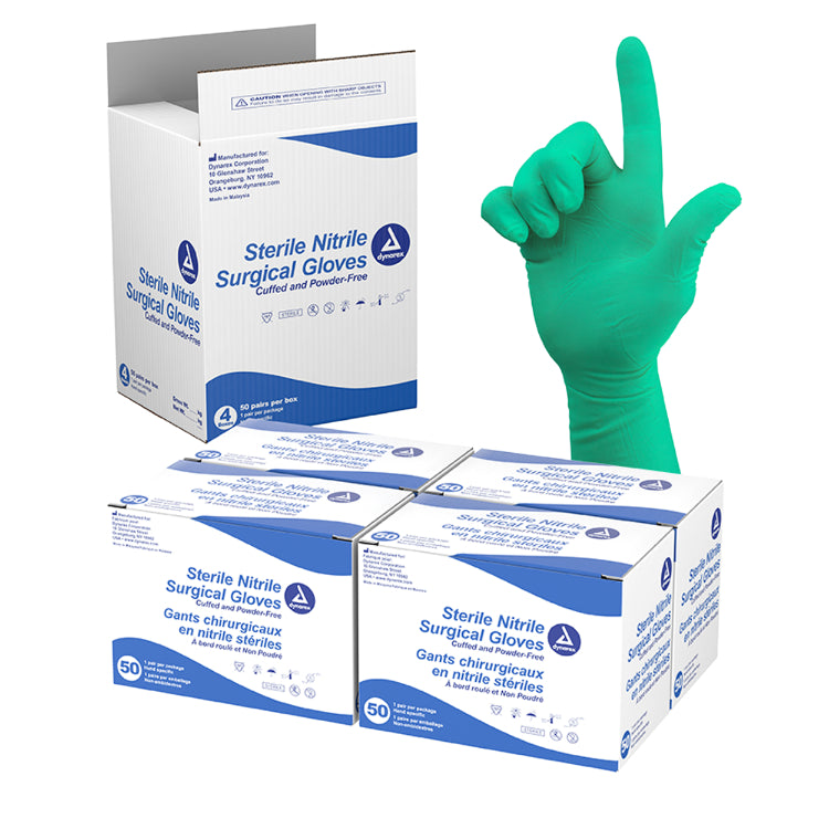 Dynarex Sterile Nitrile Surgical Gloves, Powder-Free - photo 2