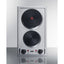 230V 2-burner solid disk cooktop in stainless steel