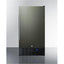 18" wide ADA compliant built-in undercounter all-refrigerator with a black stainless steel door, black cabinet, digital