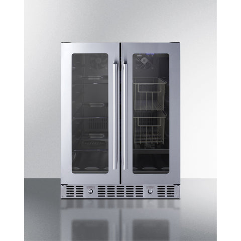 Accucold French door undercounter ADA compliant pantry for fruits, vegetables and perishables (Model ALFD24WBVCSSPANTRY)