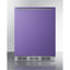 Undercounter 24" all-refrigerator for residential use with lavender purple door, stainless steel handle, and black cabin