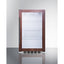 19" wide shallow depth indoor/outdoor beverage center with panel-ready glass door and white interior