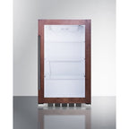Accucold 19" Wide Shallow Depth indoor/outdoor Beverage Center with Panel-ready Glass Door and White Interior (Model
