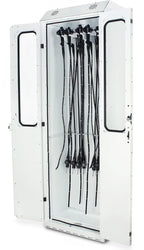 Harloff SureDry Painted Low Carbon Steel 36" Wide Scope Drying Cabinet, Capacity of 14 Scopes, Tempered Glass Double